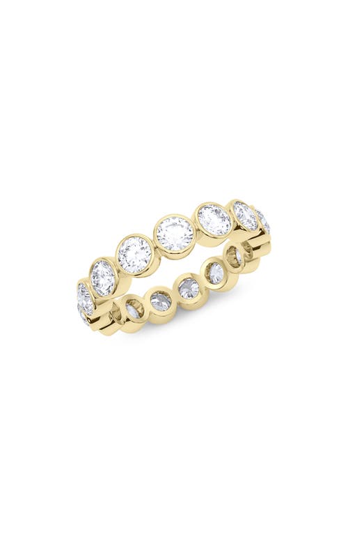 HauteCarat Round Cut Lab Created Diamond Eternity Ring in 18K Gold at Nordstrom