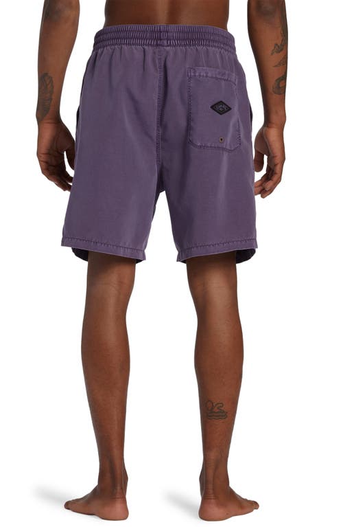 Shop Billabong All Day Layback Swim Trunks In Purple Ash