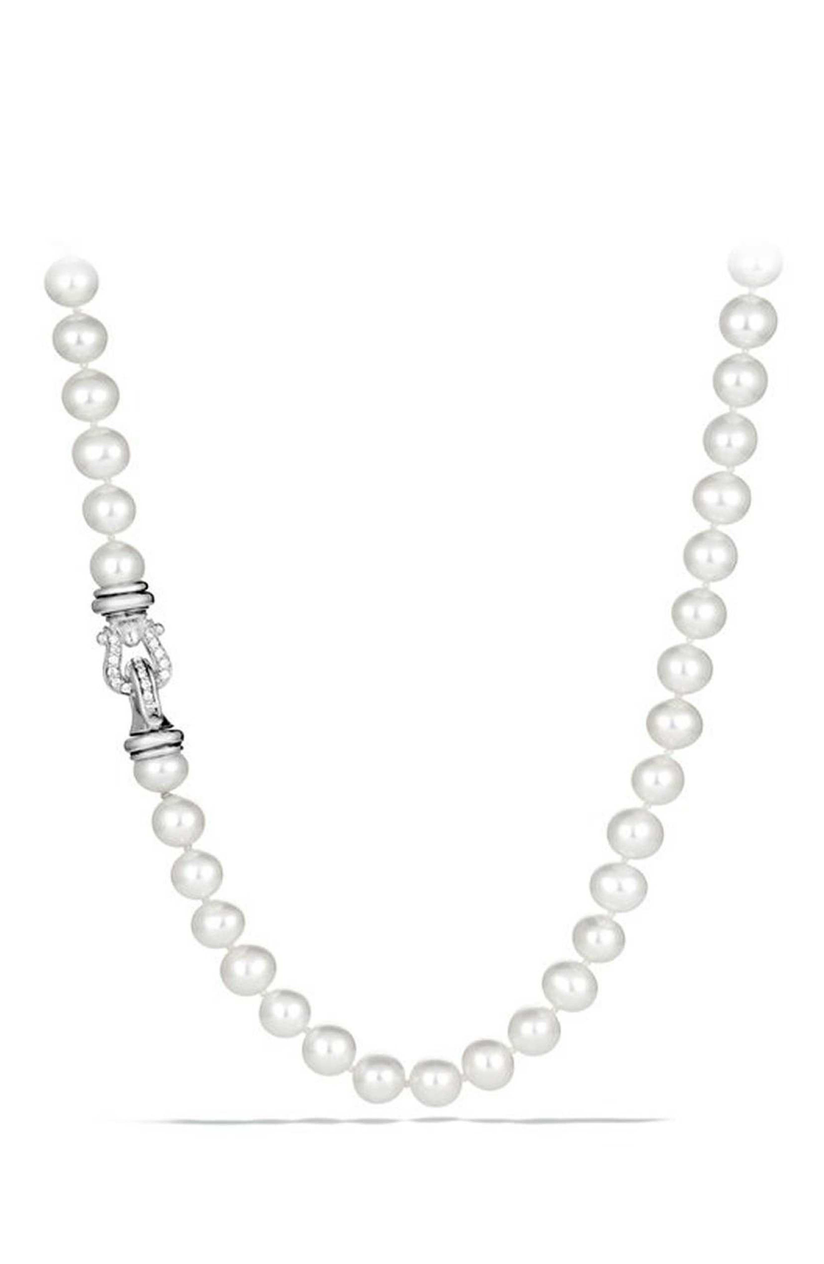 david yurman pearl necklace with diamonds