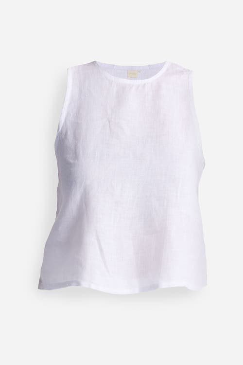 Reistor Button Back Embroidered Crop Top In Coconut White