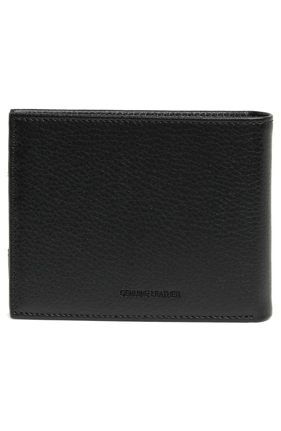 Shop Original Penguin Leather Bifold Wallet In Black