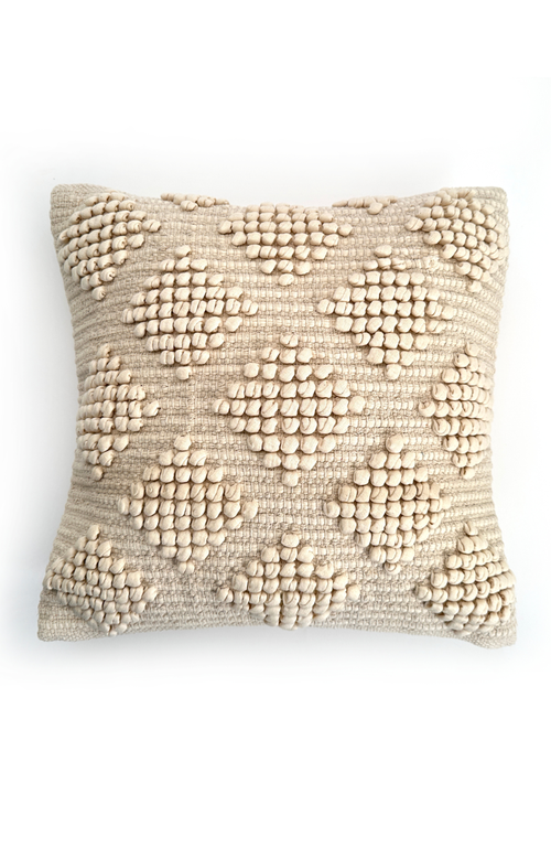Bit Of Meraki Kunbi Throw Pillow In Natural W/insert