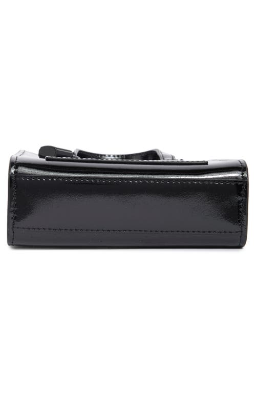 Marc Jacobs Micro Patent Leather Tote In Black