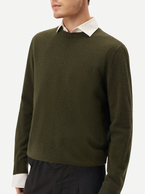 Shop Gobi Cashmere Crew Neck Sweater In Capulet Olive