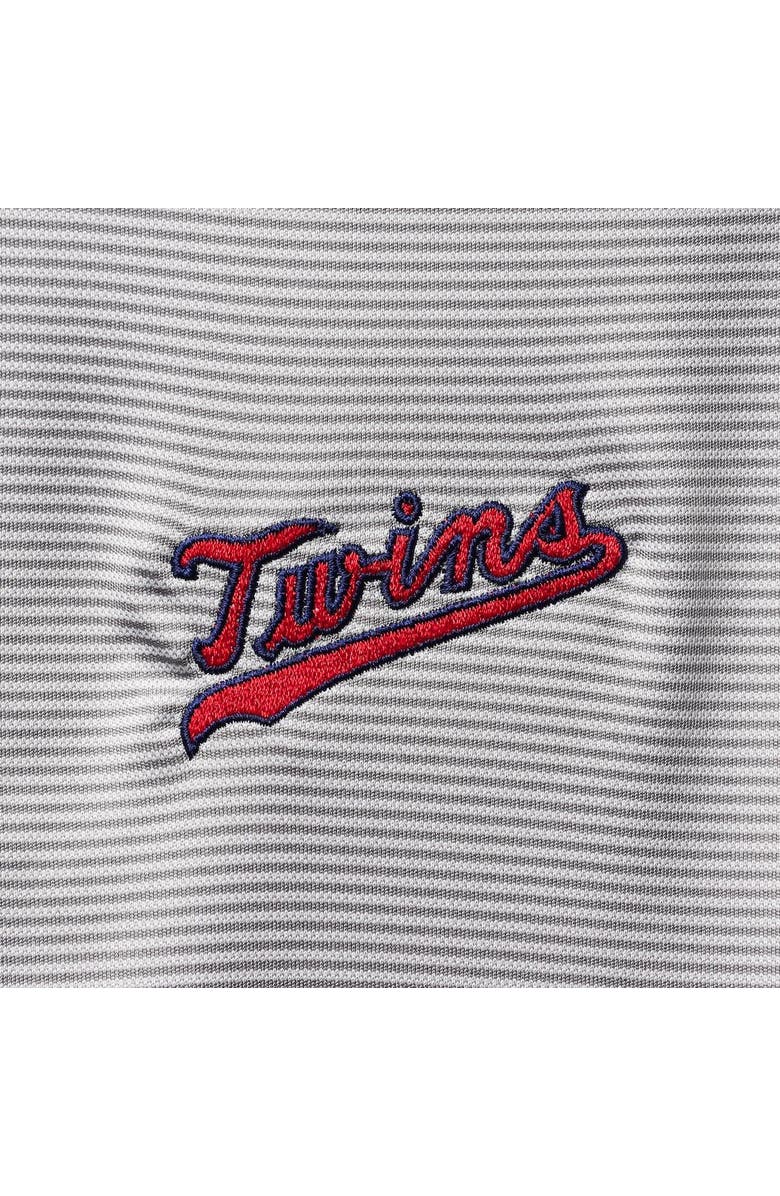 Men's Levelwear Gray Minnesota Twins Orion Historic Logo Raglan Quarter-Zip  Jacket