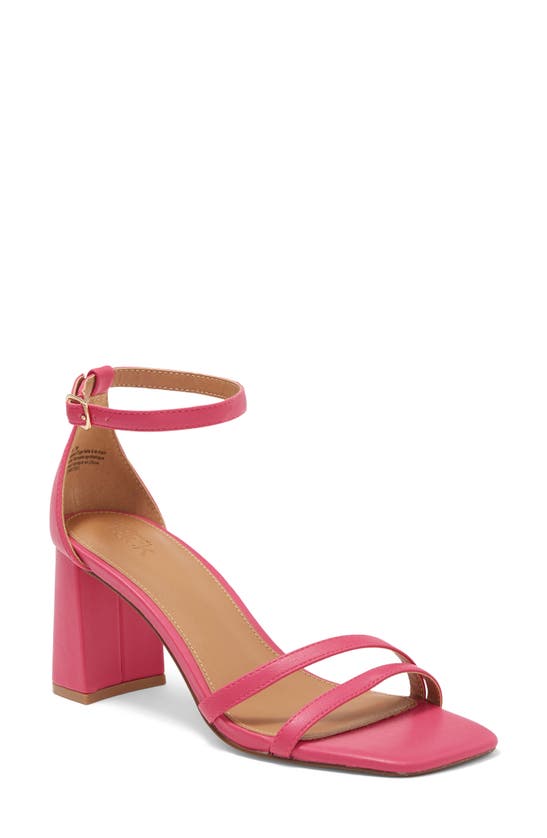 Nordstrom Rack Ellie Double Strap Heeled Sandal In Pink Raspberry