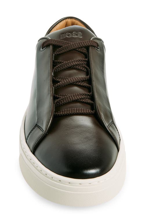 Shop Hugo Boss Boss Gary Sneaker In Dark Brown