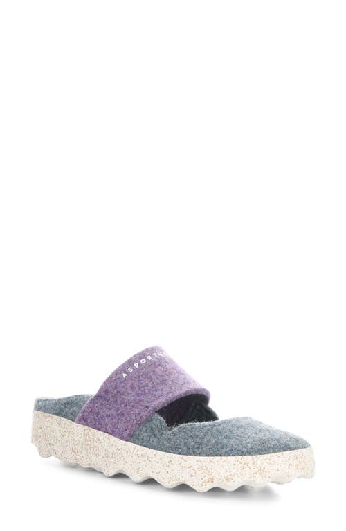 Shop Asportuguesas By Fly London Canu Mule In Grey Blue/purple Felt