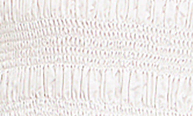 English Factory Smocked Tie Cuff Peplum Top In Ivory