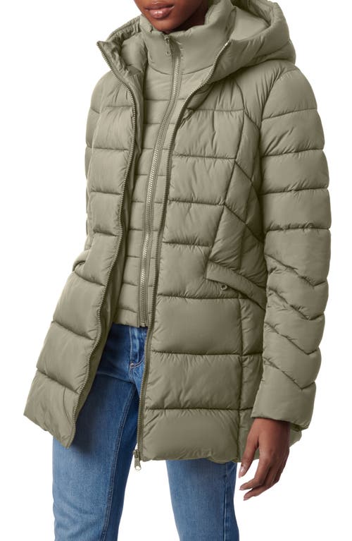 BERNARDO BERNARDO HOODED PUFFER JACKET WITH BIB 