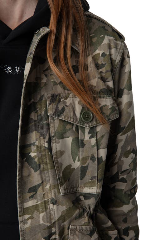 Shop Zadig & Voltaire Krisa Cotton Canvas Camo Jacket In Grass