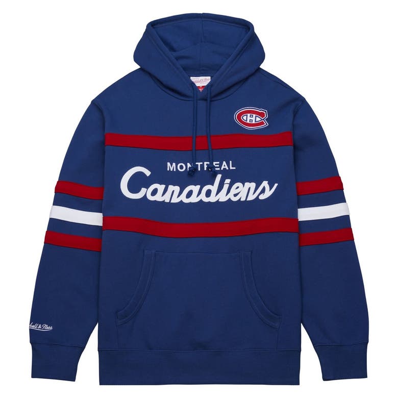 Shop Mitchell & Ness Navy Montreal Canadiens Head Coach Pullover Hoodie
