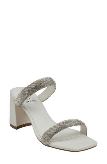 Good Choice New York Luella Embellished Slide Sandal In White