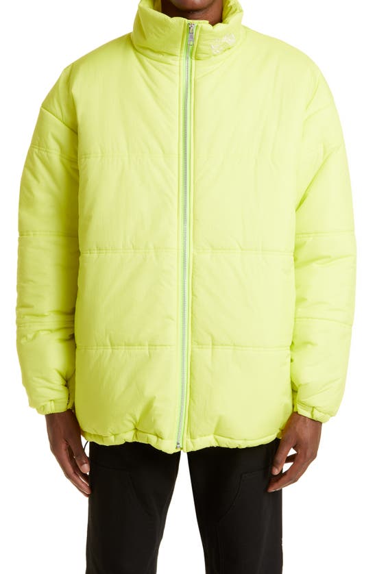 Flagstuff Puffer Jacket In Lime
