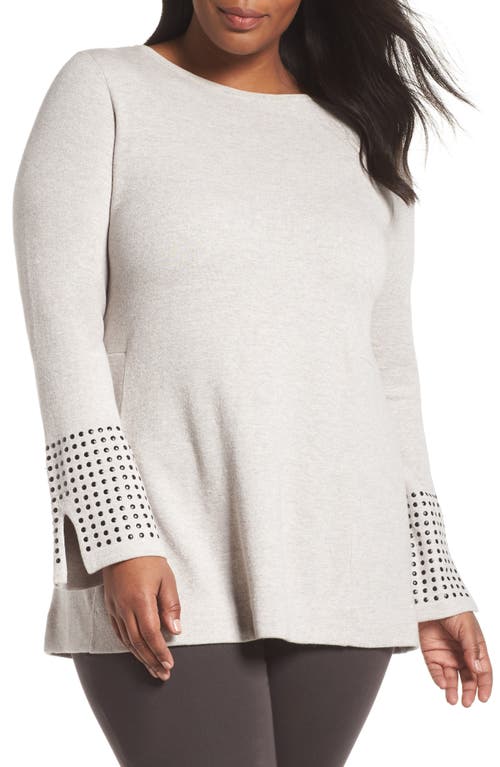 NIC+ZOE Grommet Cuff Top in Frost at Nordstrom, Size 2X