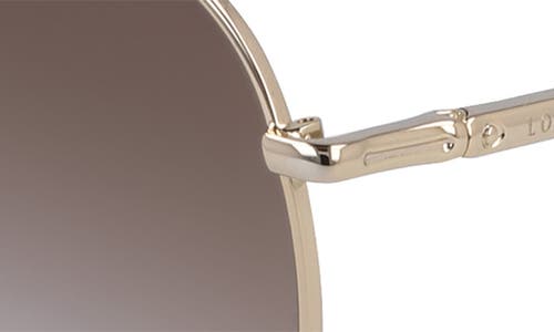Shop Longchamp Classic 59mm Gradient Aviator Sunglasses In Gold/brown Gradient