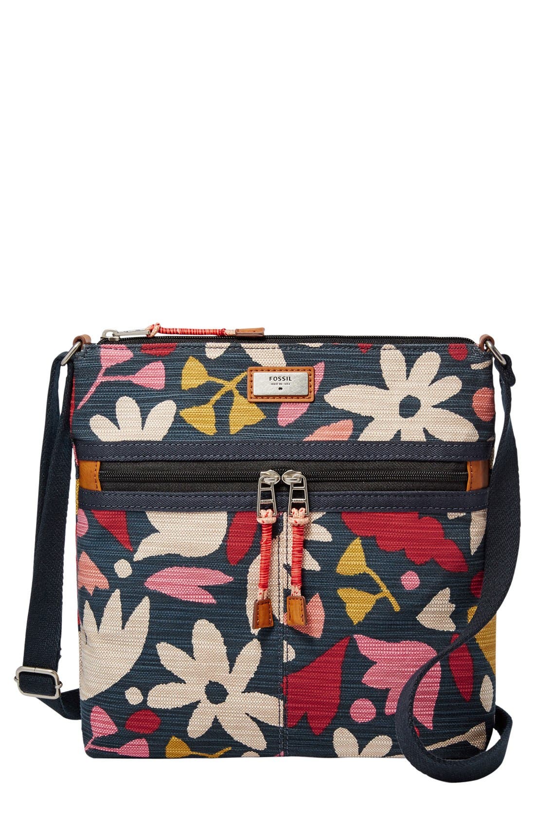 fossil canvas crossbody