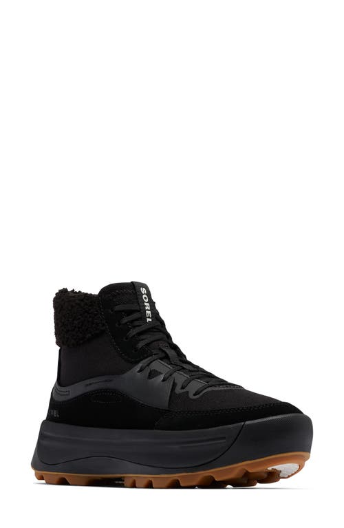 Ona 503 Cozy Hiker Platform Sneaker in Black/Black