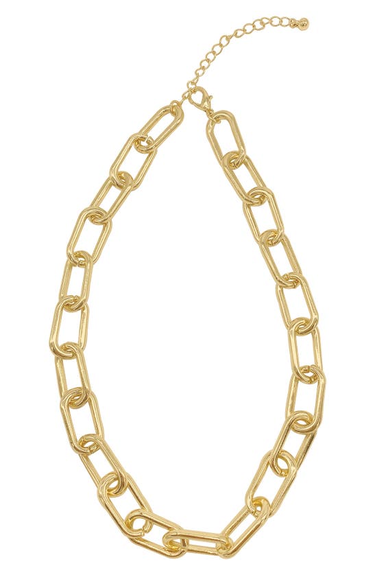 Adornia 14k Gold Plated Paper Clip Chain Necklace | ModeSens