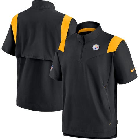 Men's Nike Black Pittsburgh Steelers Sideline Coaches Short Sleeve ...
