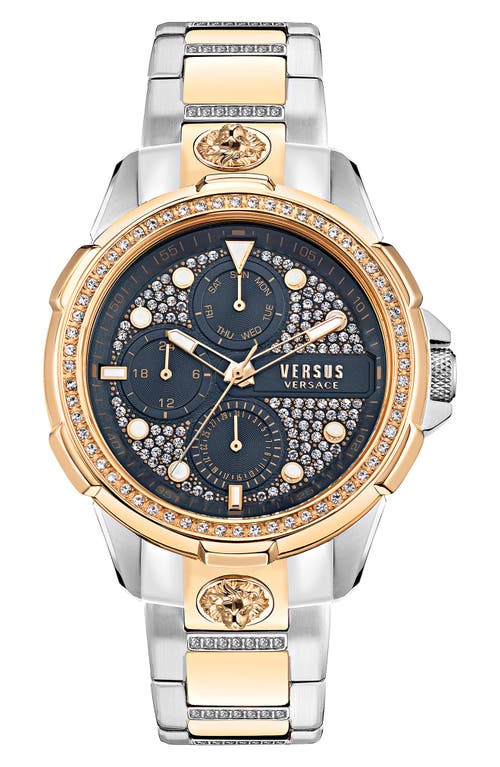VERSUS Versace 6E Arrondissement Crystal Multifunction Bracelet Watch