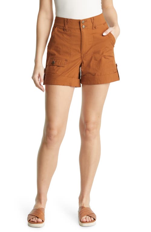 Wit & Wisdom 'Ab'Solution High Waist Utility Shorts Pecan at Nordstrom,