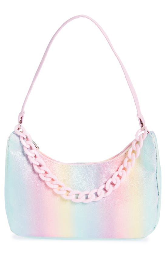 Shop Capelli New York Kids' Glitter Shoulder Bag In Pale Multi