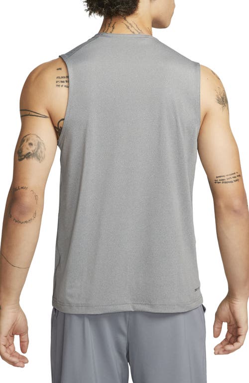 Nike Dri-fit Ready Tank In Smoke Grey/heather/black