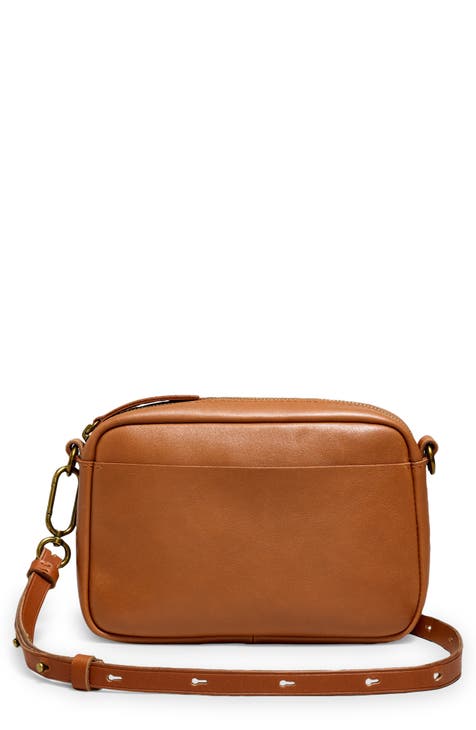 Steve Madden Top Handle Brown/Tan Crossbody Purse with Yellow