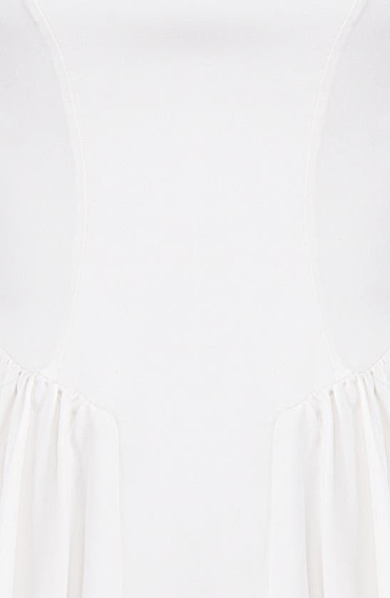 House Of Cb Cindy Sleeveless Twill Midi Cocktail Dress In White
