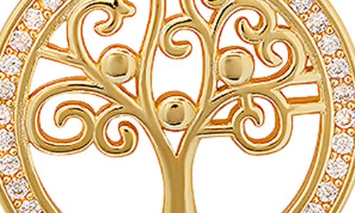 Shop Queen Jewels Tree Of Life Cz Pendant Necklace In Gold