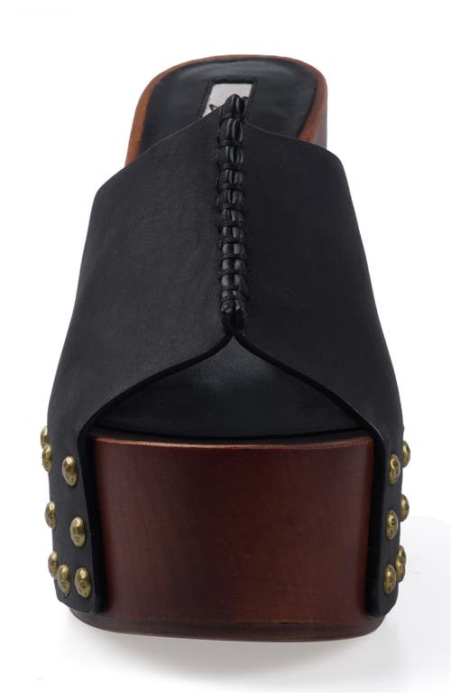 Zigi Yama Platform Slide Sandal In Black Leather