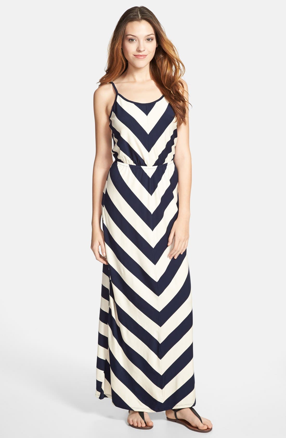 Olive & Oak Chevron Stripe Maxi Dress Nordstrom