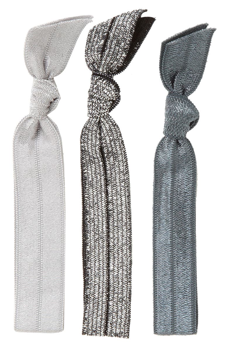 EMI-JAY 'Silver Glitter' Hair Ties, Main, color, No Color