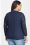 Lucky Brand Lace Sleeve Thermal Knit Tee (Plus Size) | Nordstrom