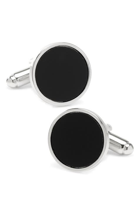 Louis Vuitton Sterling Silver And Onyx Trunk Cuff Links In Case
