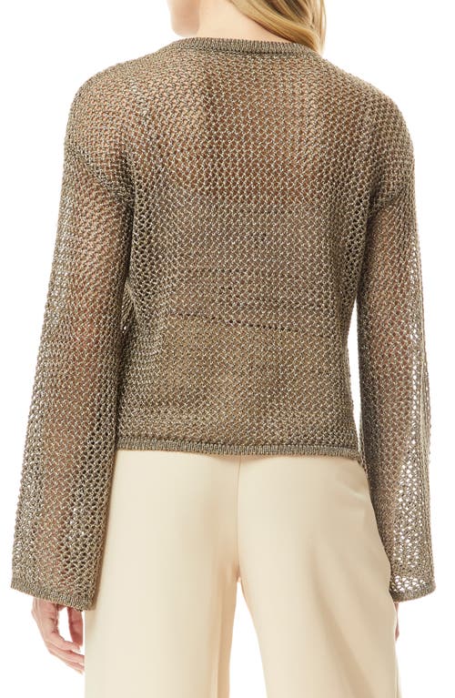 Shop By Design Fina Metallic Pullover In Silver/gold