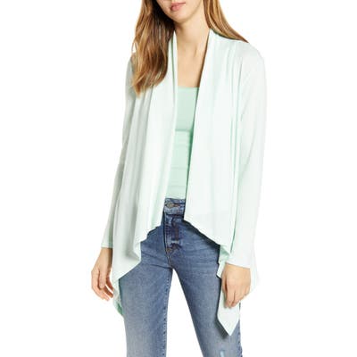 Bobeau Amie Waterfall Knit Cardigan, Blue