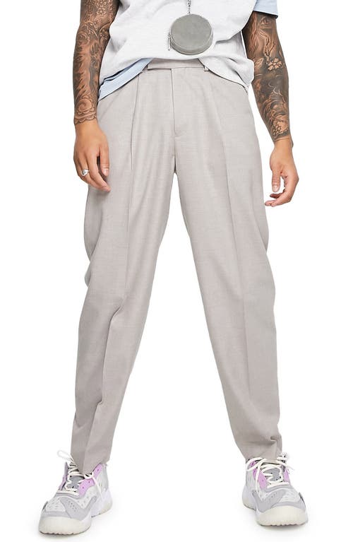 ASOS DESIGN Oversize Tapered Trousers in Grey