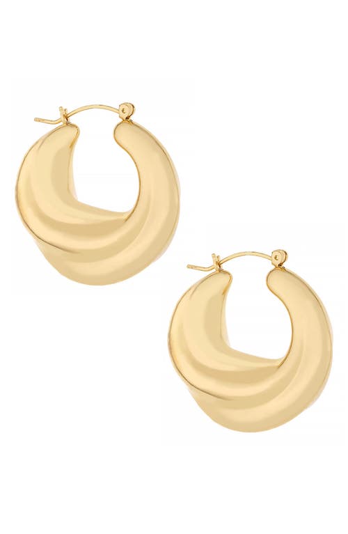 Ettika Crescent Swirl Hoop Earrings in Gold at Nordstrom