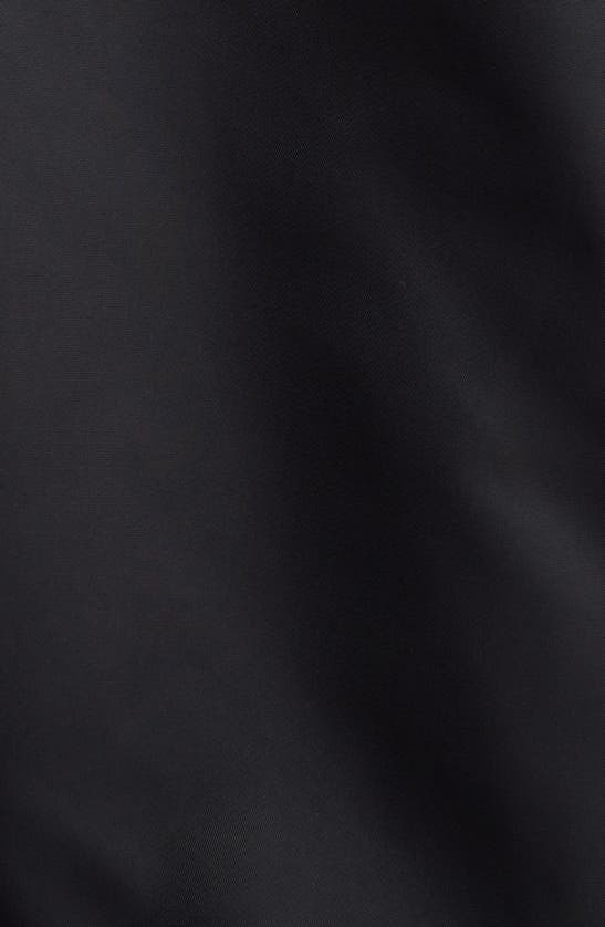 Balenciaga Tape Logo Oversize Hooded Bomber Jacket In Black