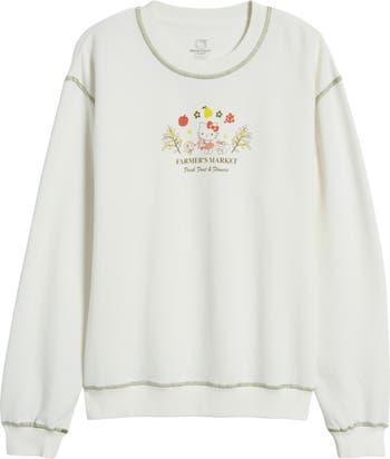 Monogrammed 'Flower Market' Crewneck Sweatshirt