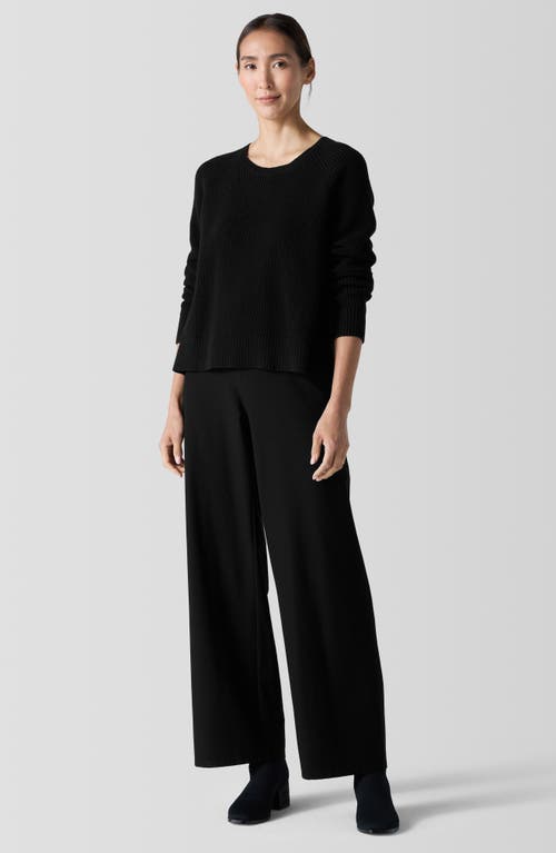 Shop Eileen Fisher High Waist Ankle Wide Leg Pants In Black