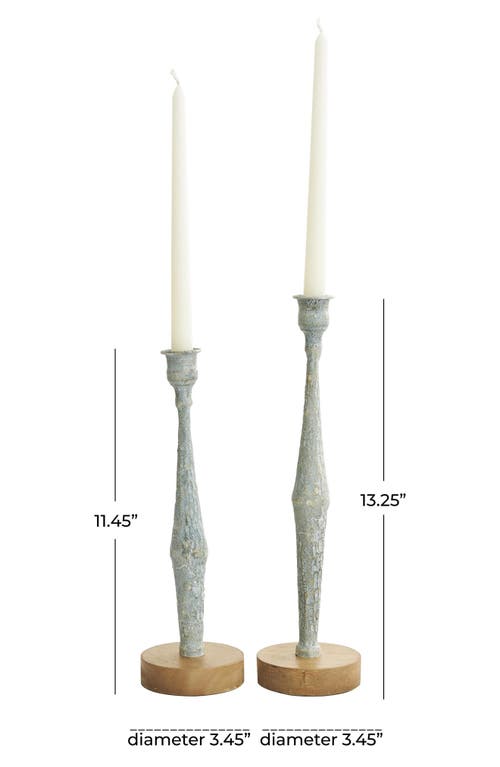 WILLOW ROW WILLOW ROW BOHEMIAN SET OF 2 CANDLE HOLDERS