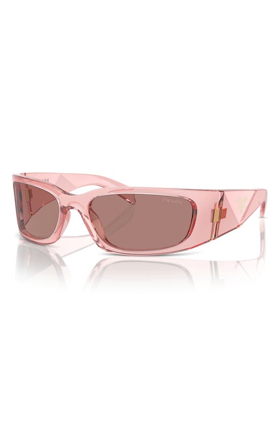 Prada 60mm Symbole Butterfly Sunglasses In Pink/ Lite Brown