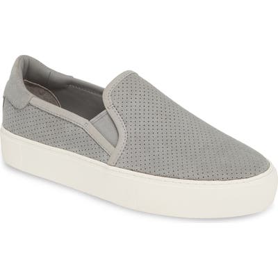 Ugg Abies Perforated Slip-On Platform Sneaker, Grey