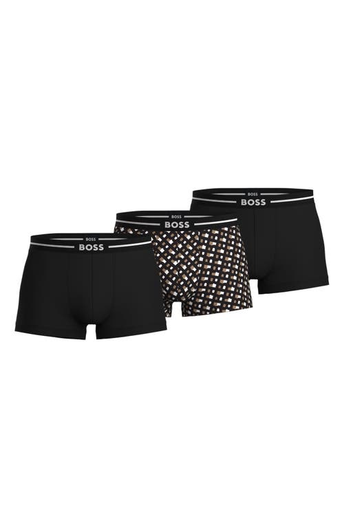 BOSS Assorted 3-Pack Bold Trunks in Open Miscellaneous