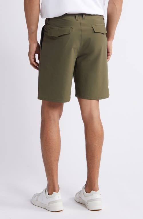 Shop Zella Torrey 9-inch Performance Golf Shorts In Olive Night