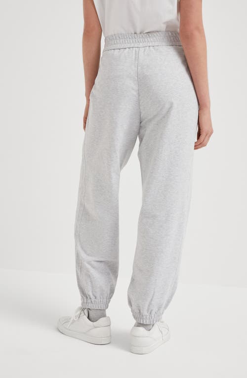 Shop Brunello Cucinelli Track Trousers In Silver