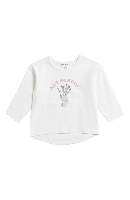 Miles Baby Babies' Art School Graphic Tee & Leggings Set In Dark Grey